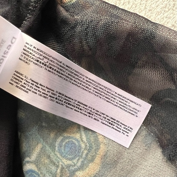 NWT Desigual Slim Knee-Length Mesh Butterfly Print Art-to-Wear Dress Black - Picture 15 of 17